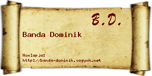 Banda Dominik névjegykártya